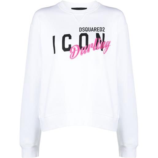 DSQUARED2 felpa icon darling cool - bianco
