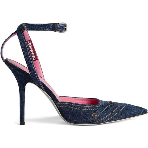 DSQUARED2 pumps a punta 100mm - blu
