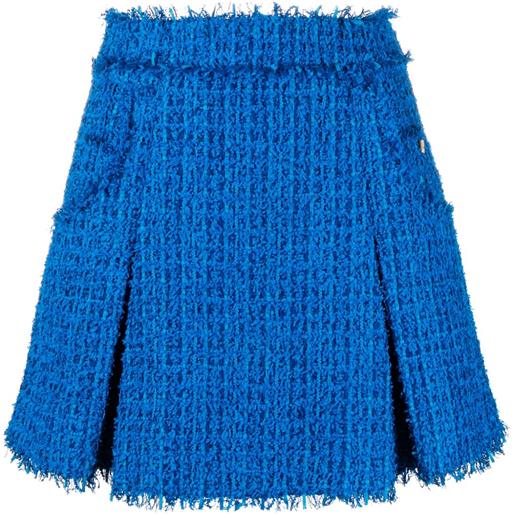 Balmain minigonna plissettata - blu