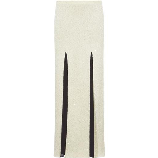 Proenza Schouler gonna lunga con paillettes - toni neutri