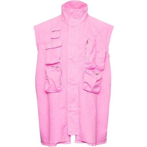 MM6 Maison Margiela gilet con logo - rosa