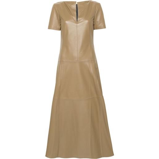 Dorothee Schumacher abito midi con gonna a balze - marrone