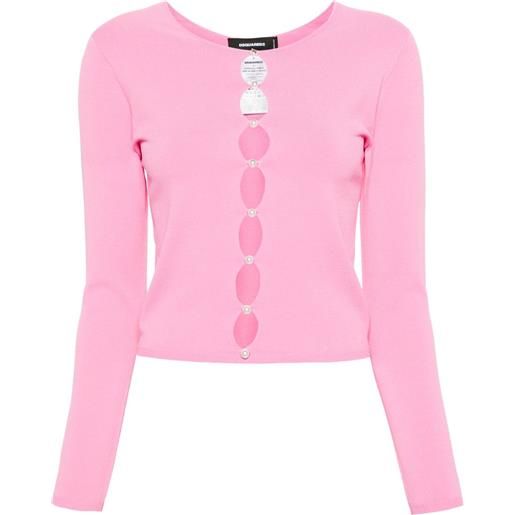DSQUARED2 cardigan con cut-out - rosa