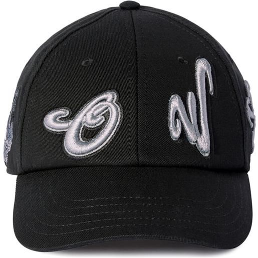 Off-White cappello con ricamo - nero
