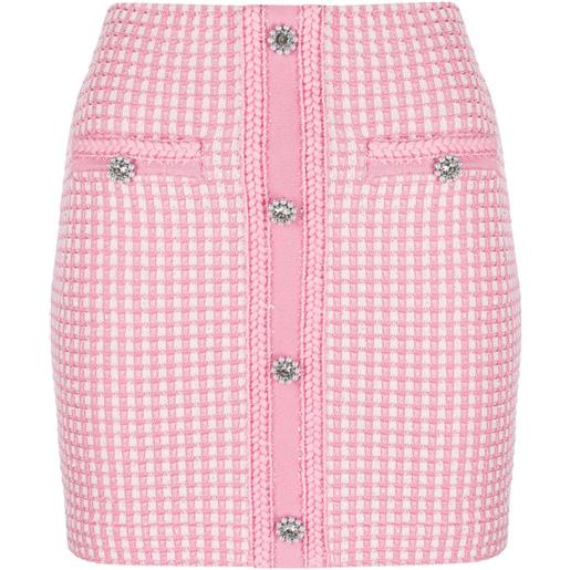 Self-Portrait minigonna a quadri - rosa