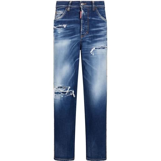 DSQUARED2 jeans con effetto vissuto - blu