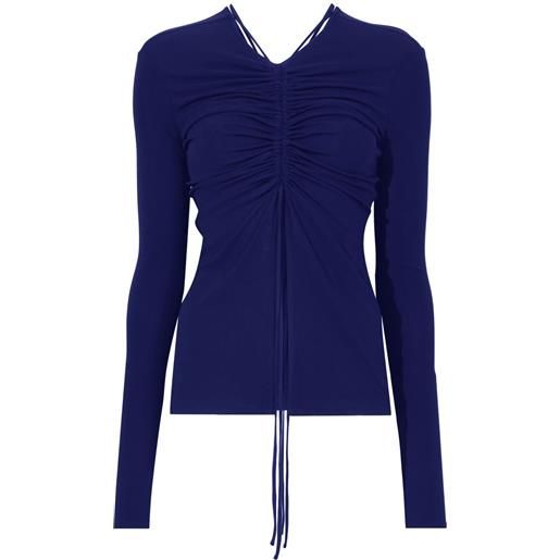 Proenza Schouler White Label top a maniche lunghe - blu