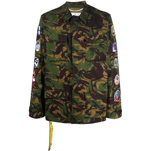 Off-White giacca con motivo camouflage - verde