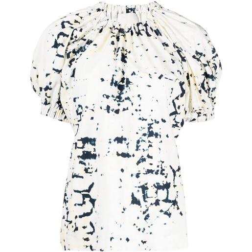 3.1 Phillip Lim blusa kaleidoscope con maniche a palloncino - bianco