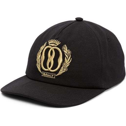 Bally cappello da baseball con ricamo - nero