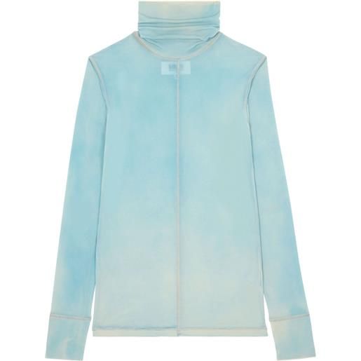 MM6 Maison Margiela t-shirt a collo alto - blu