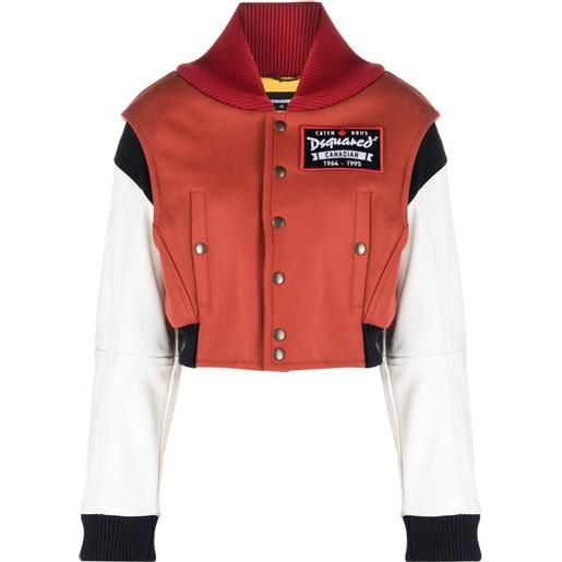 DSQUARED2 bomber con applicazione - rosso