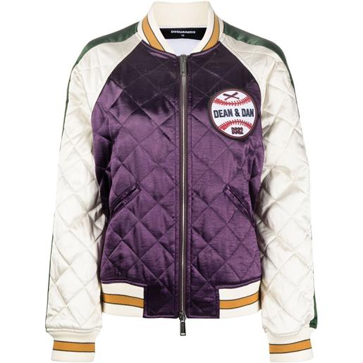 DSQUARED2 bomber trapuntato - viola