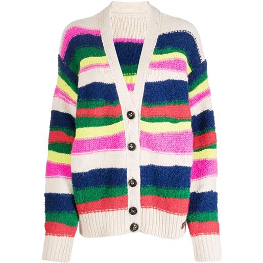 DSQUARED2 cardigan a righe - toni neutri