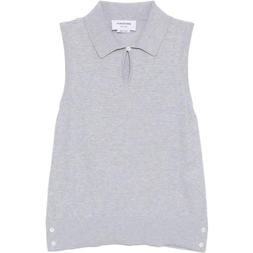 Thom Browne polo - 065 lt grey