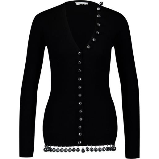 Rabanne cardigan con decorazione - nero