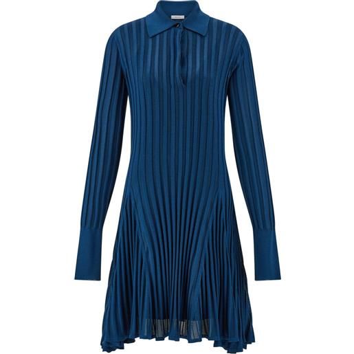 Ferragamo abito semi trasparente - blu