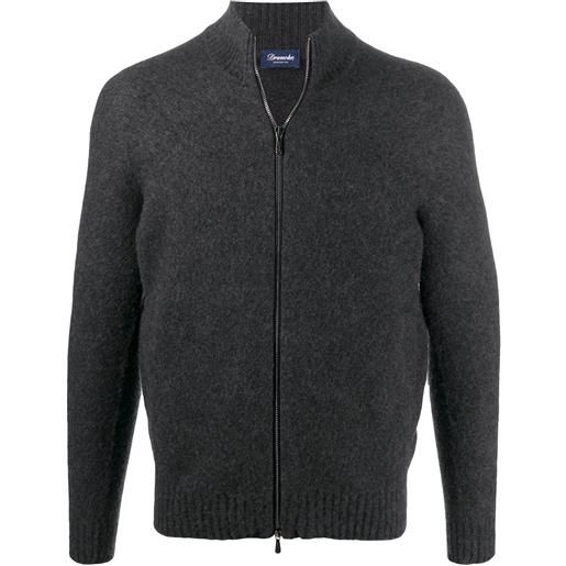 Drumohr cardigan con zip - grigio