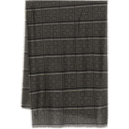Ferragamo foulard a fantasia - verde