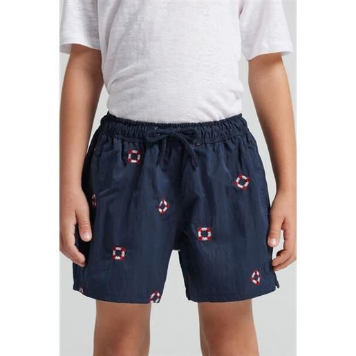 Intimissimi costume boxer mare bambino ricamo salvagenti blu