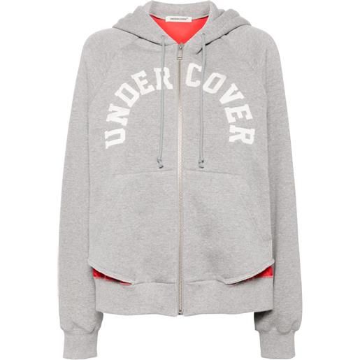Undercover giacca oversize con zip - grigio
