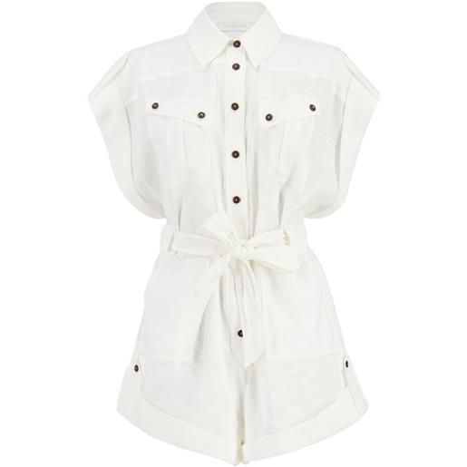 ZIMMERMANN tuta corta rhiannon - bianco