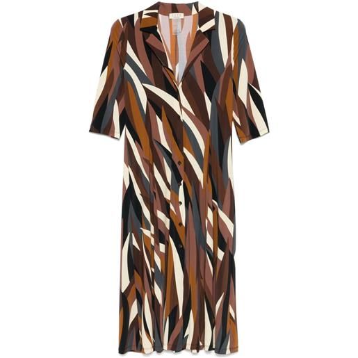 Siyu abito con stampa astratta - marrone