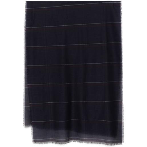 Ferragamo foulard a fantasia - blu