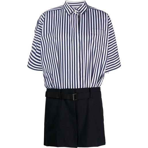 sacai chemisier a righe - bianco