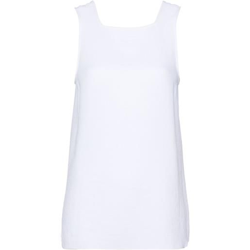 Tibi top pebble sable in crêpe - bianco