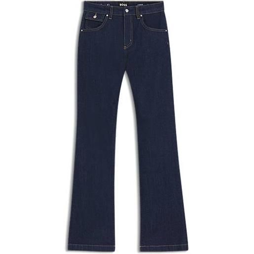 BOSS jeans bootcut in denim elasticizzato blu con taschino portamonete, blu scuro