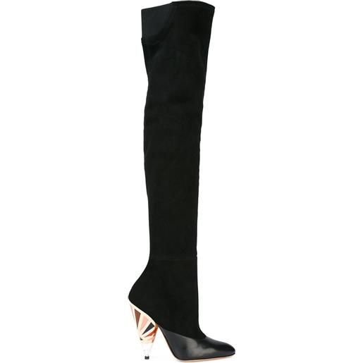 Givenchy printed heel over-the-knee boots - nero