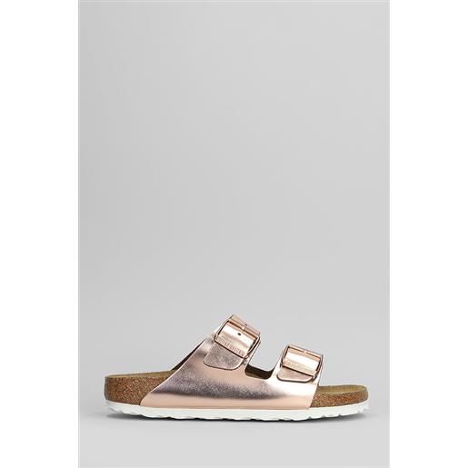 Birkenstock sandali flats arizona sfb in pelle rame
