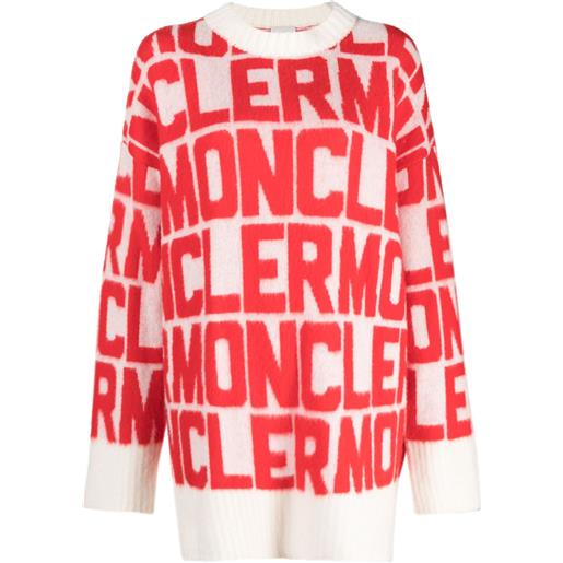 Moncler maglione con effetto jacquard - bianco