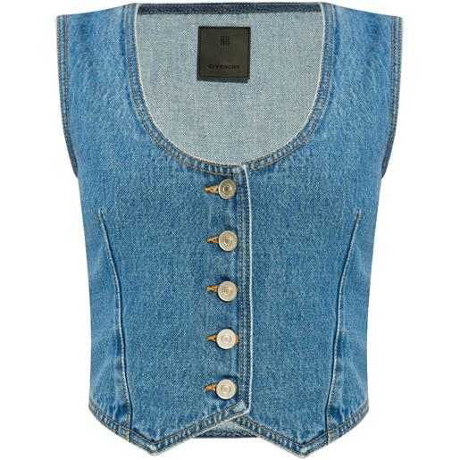Givenchy gilet denim voyou - blu