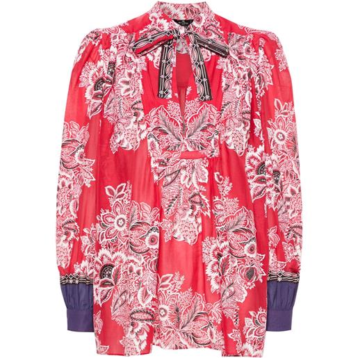 ETRO blusa a fiori - rosso