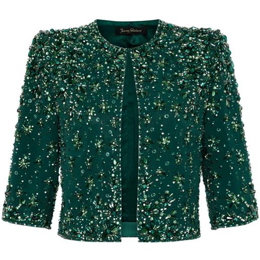 Jenny Packham giacca crop vanity con decorazione - verde