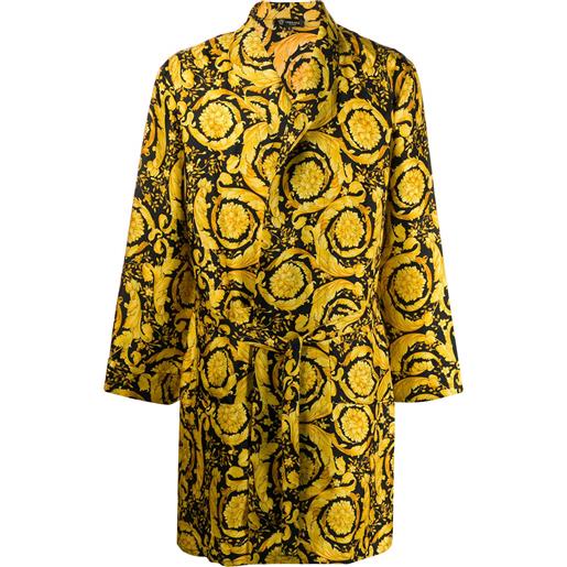 Versace abito da sera barocco con stampa - giallo
