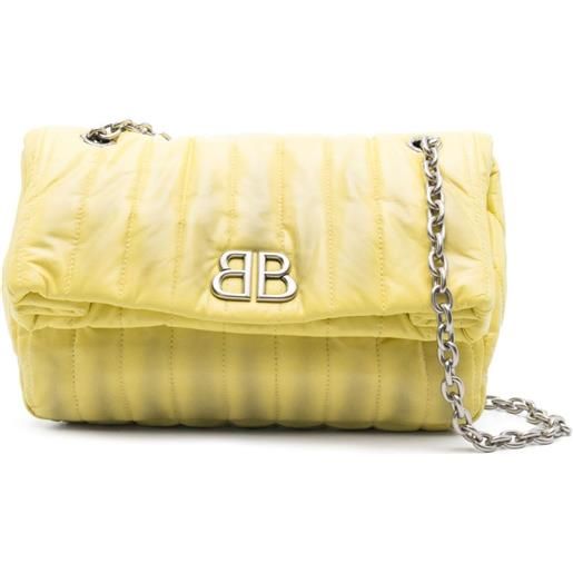 Balenciaga borsa a spalla monaco piccola - giallo