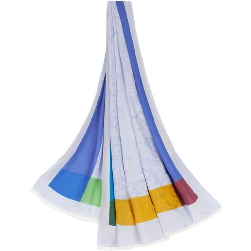 ETRO sciarpa pegaso con motivo geometrico jacquard - blu