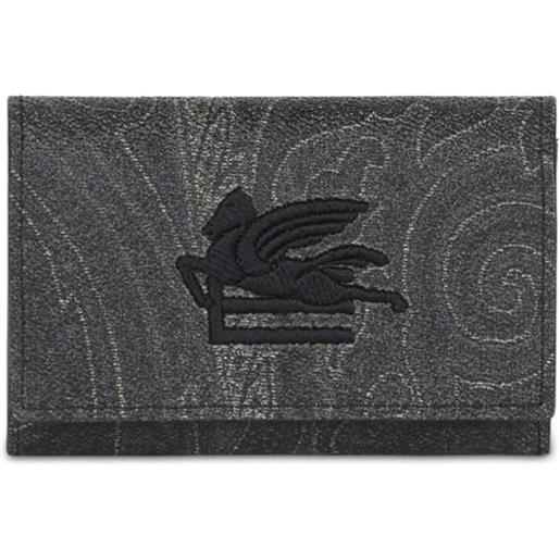 ETRO portafoglio con stampa paisley - nero