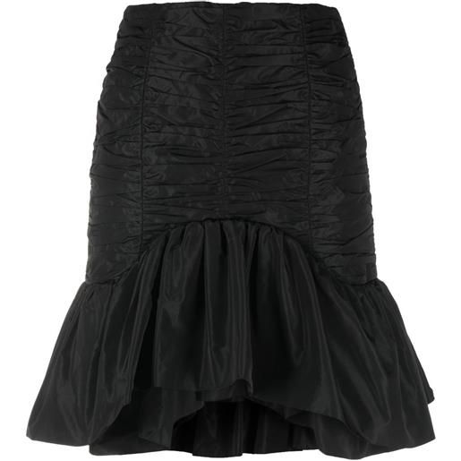 Patou minigonna bloom con ruches - nero