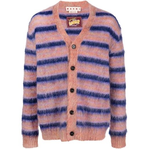Marni cardigan a righe - rosa