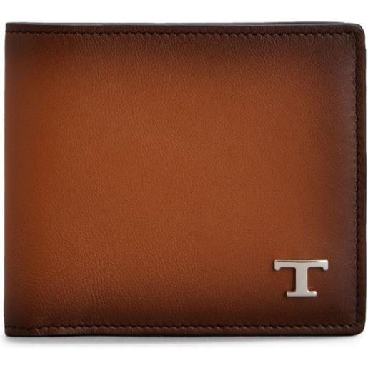 Tod's portafoglio bi-fold tsy - marrone