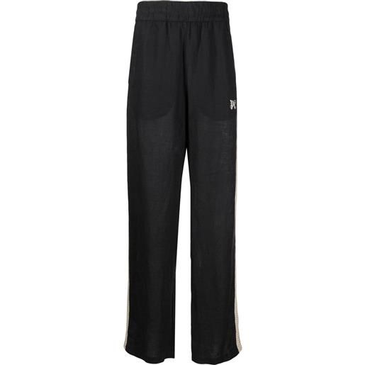 Palm Angels pantaloni con ricamo - nero