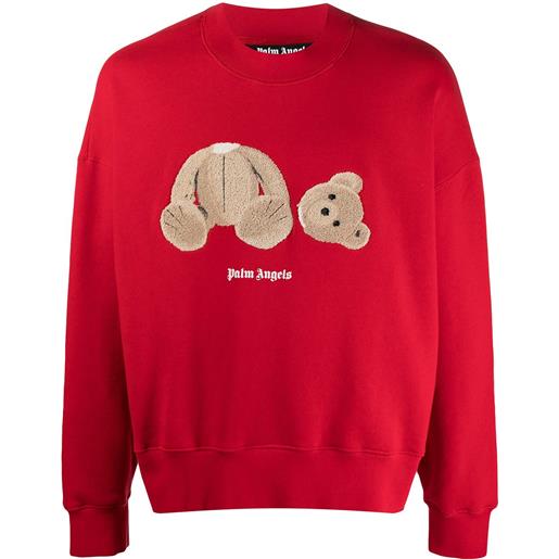 Palm Angels felpa teddy bear - rosso