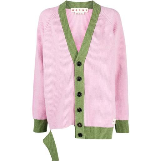 Marni cardigan con scollo a v - rosa