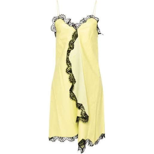 Off-White abito con ricamo - giallo