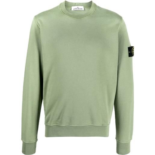 Stone Island felpa con applicazione - verde