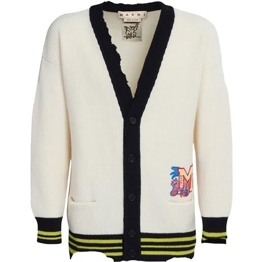 Marni cardigan con applicazione - toni neutri